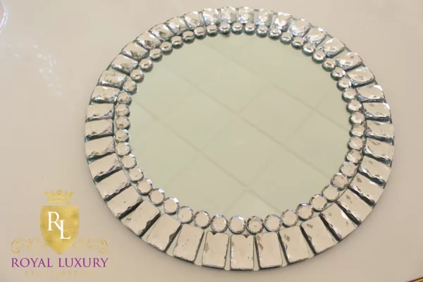 View this stunning 13-Inch Mirrored Glass Charger plate rental from Royal Luxury Events in Houston, Texas, perfect for any event or wedding. 