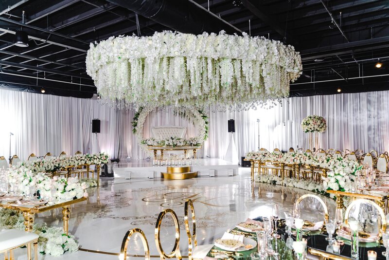 houston wedding florist, floral design, floral ceiling decor