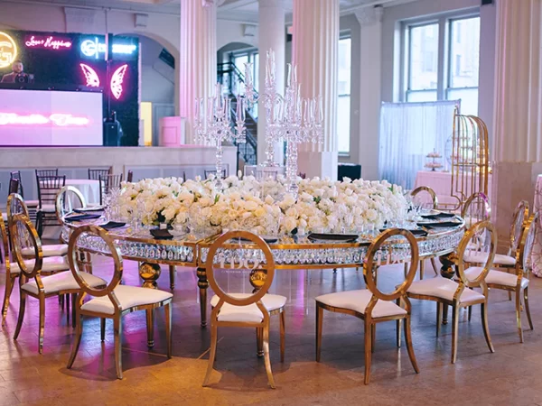 royal luxury events, event rentals, Dining Table