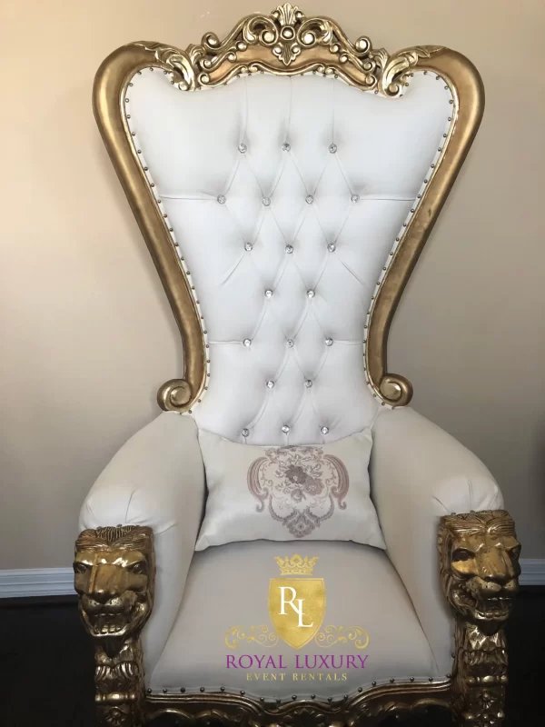 Lion Gold Throne Chair
