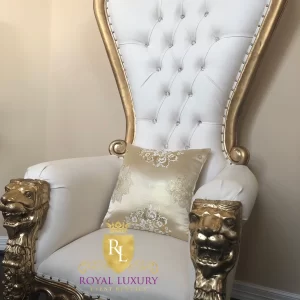Lion Gold Throne Chair