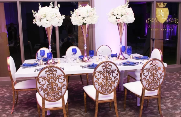 Royal White Rectangular Dining Table