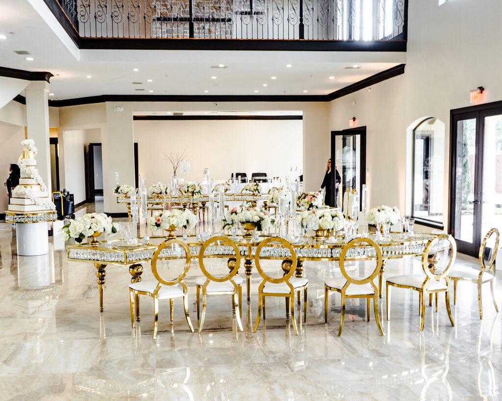 luxurious decor for Palm Royal Villa’s Grand Opening Open House in Katy, Texas